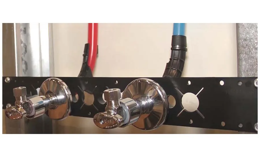 New stub-outs and angle stops landed after a repipe, from our Costa Mesa guide: Drywall Repair After a Repipe